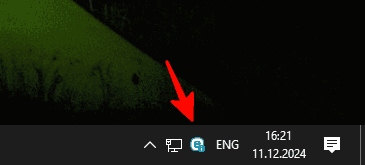Значок антивируса ESET NOD32 в трее Windows